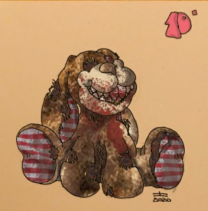 10 - Ugly Evil Teddy Bear - Bodeys Cards -